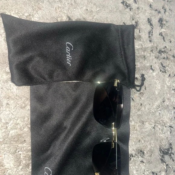 Cartier Sunglasses with Black and Gold Design